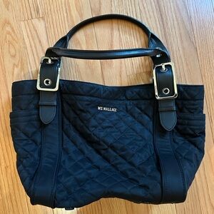 MZ Wallace Black Quilted Bag with Silver Hardware. Barely used